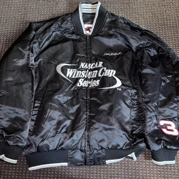 Vintage Dale Earnhardt Goodwrench Leather Jacket Men's Large NASCAR Racing